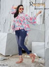 Sky Blue And Pink Colour Latest Fancy Designer Party Wear Cotton Printed Heavy Shirt Collection RAINBOW 01